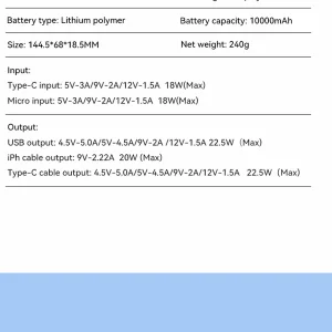 پاوربانک ریمکس مدل Fast Charge RPP-500 ظرفیت 10000 میلی آمپر ساعت