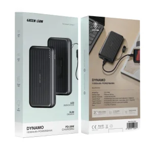 پاوربانک 35 وات گرین لاین مدل DYNAMO PD-35W ظرفیت 10000 میلی‌آمپرساعت