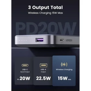 پاور بانک یوگرین مدل PB206  کد 15086 ظرفیت 10000میلی آمپر ساعت