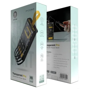 پاوربانک گرین لاین مدل Transparent Pro ظرفیت 10000 میلی‌آمپر ساعت