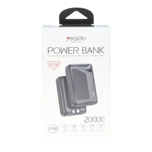 پاوربانک 22.5 وات یسیدو مدل YP85 ظرفیت 20000 میلی آمپر ساعت