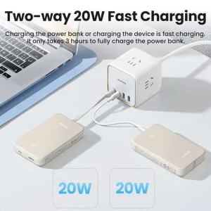 پاوربانک 20 وات یوگرین مدل 35340- PB505  ظرفیت 10000 میلی‌آمپرساعت به همراه کابل usb-c