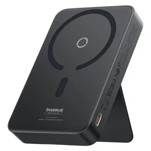 پاوربانک بی‌سیم 20 وات بیسوس مدل MagPro Magnetic Bracket 20w با ظرفیت 5000 میلی آمپر ساعت به همراه کابل USB-C به USB-C