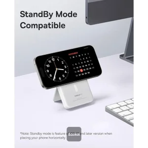 پاوربانک بی‌سیم 20 وات بیسوس مدل MagPro Magnetic Bracket 20w با ظرفیت 5000 میلی آمپر ساعت به همراه کابل USB-C به USB-C
