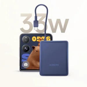 پاوربانک 33 وات شیائومی مدل PB1033MI ظرفیت 10000 میلی‌آمپرساعت به همراه کابل USB-C