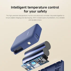 پاوربانک 33 وات شیائومی مدل PB1033MI ظرفیت 10000 میلی‌آمپرساعت به همراه کابل USB-C