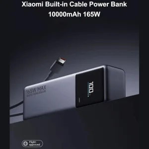 پاوربانک 165 وات شیائومی مدل PB1165MI ظرفیت 10000 میلی آمپر ساعت