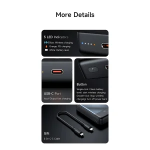 پاوربانک مک دودو مدل MC-4261 20W ظرفیت 10000 میلی آمپرساعت