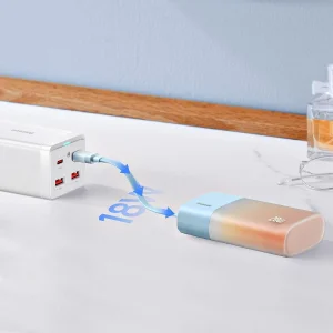 پاوربانک بیسوس مدل PPKDC05C ظرفیت 5200 میلی آمپر ساعت