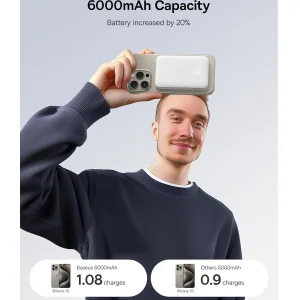 پاوربانک بیسوس مدل Wi5 ظرفیت 6000 میلی آمپرساعت