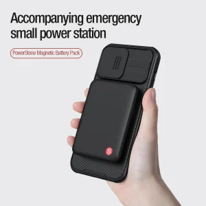 پاوربانک 15 وات نیلکین مدل MagSafe PowerStone Magnetic ظرفیت 5000 میلی‌آمپرساعت