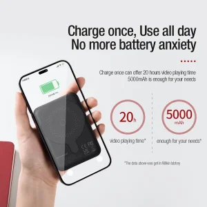 پاوربانک 15 وات نیلکین مدل MagSafe PowerStone Magnetic ظرفیت 5000 میلی‌آمپرساعت