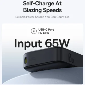 پاوربانک بیسوس مدل Free2Pull 65W ظرفیت 20000 میلی آمپر ساعت به همراه کابل USB-C