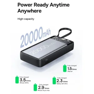 پاوربانک بیسوس مدل Bipow2 20W ظرفیت 20000 میلی آمپر ساعت