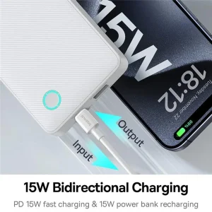 پاوربانک باسئوس 15 وات مدل Airpow Lite PPAP-10A ظرفیت 10000 میلی آمپر ساعت