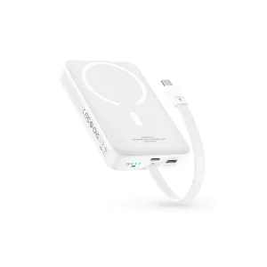 پاوربانک بیسوس مدل Magnetic &amp; Cable 30W با ظرفیت 10000 میلی آمپر ساعت