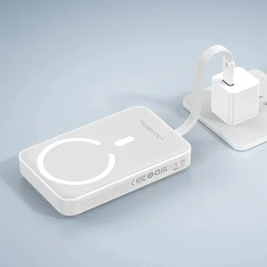 پاوربانک بیسوس مدل Magnetic &amp; Cable 30W با ظرفیت 10000 میلی آمپر ساعت