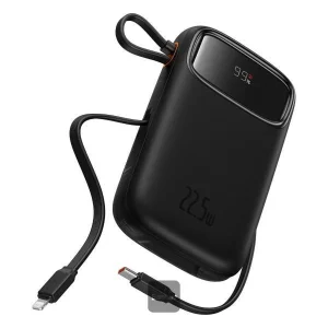 پاوربانک 22.5 وات بیسوس مدل 22.5W QPow2 Dual Cable ظرفیت 10000 میلی آمپر ساعت