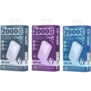 پاوربانک ریمکس مدل RPP-21 ظرفیت 20000 میلی‌آمپر ساعت