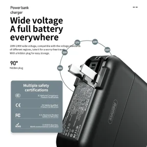 پاوربانک ریمکس مدل Infinity All in one - AC charger-RPP-20 ظرفیت 15000 میلی آمپرساعت