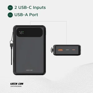 پاوربانک 22.5 وات گرین لاین مدل Toledo GL-PX37 ظرفیت 20000 میلی‌آمپرساعت