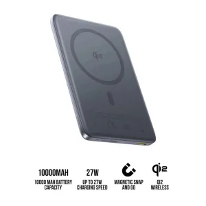 پاوربانک 27 وات بیسوس مدل PicoGo Ultra-Slim Qi2 ظرفیت 10000 میلی‌آمپرساعت