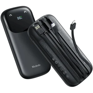 پاوربانک 22.5 وات مک دودو مدل EmoPower MC-852 ظرفیت 10000 میلی‌آمپرساعت به همراه سه عدد کابل USB-A، لایتنینگ و USB-C
