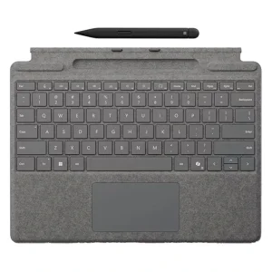 تبلت 13 اینچ مایکروسافت مدل Surface Pro-Copilot+ PC-Ultra 5 ظرفیت 256 گیگابایت و رم 16 گیگابایت به همراه کیبورد تبلت مایکروسافت مدل Surface Pro Copilot Keyboard with Slim Pen 2 رنگ پلاتینیوم