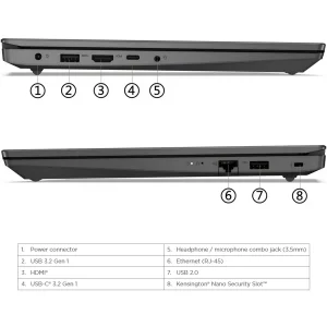 لپ تاپ 15.6 اینچی لنوو مدل V15 G4 IRU-i3 1315U-24GB DDR4-2TB SSD-TN - کاستوم شده