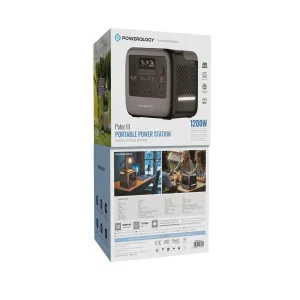 پاوراستیشن 1200 وات قابل حمل پاورولوژی مدل PWGC1200GY ظرفیت 10600 میلی‌ آمپر ساعت