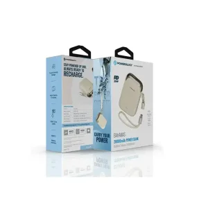 پاوربانک 20 وات پاورولوجی مدل PPBCHA104 ظرفیت 20000 میلی‌آمپر‌ساعت به همراه کابل USB-C