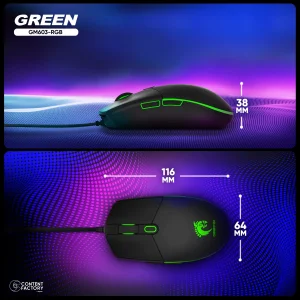 ماوس مخصوص بازی گرین مدل GM603-RGB