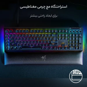 کیبورد مخصوص بازی ریزر مدل Blackwidow V4 Green Switch