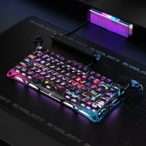 کیبورد مخصوص بازی گراوا استار مدل Mercury V75 Pro Special Edition Neon Graffiti