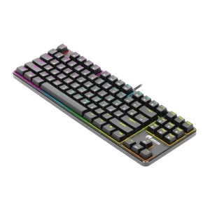 کیبورد گیمینگ گرین مدل GK801-RGB، سوئیچ مکانیکال آبی، Tenkeyless، نورپردازی RGB
