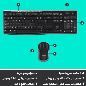 کیبورد و ماوس بی سیم لاجیتک مدل MK275