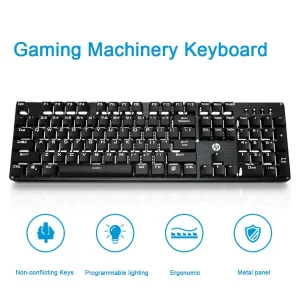 کیبورد مخصوص بازی مکانیکی اچ‌پی مدل GK100F