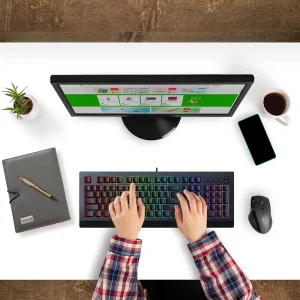 کیبورد گیمینگ ریزر مدل Cynosa V2، سوییچ ممبران، Full-Size، نورپردازی RGB
