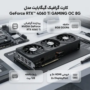 کارت گرافیک گیگابایت مدل GeForce RTX­­™ 4060 Ti GAMING OC 8G