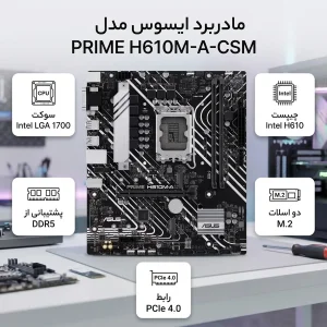 مادربرد ایسوس مدل PRIME H610M-A-CSM