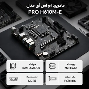مادربرد ام اس آی مدل PRO H610M-E