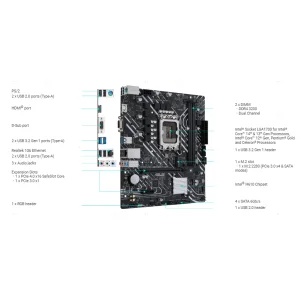 مادربرد ایسوس مدل PRIME H610M-K D4-CSM