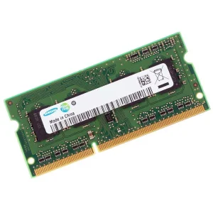 رم لپ‌تاپ DDR3 تک کاناله 4 گیگابایت سامسونگ مدل M471B5273CH0-CH9 فرکانس 1333 مگاهرتز، تایمینگ CL9، ولتاژ کاری 1.5 و 1.35 ولت، نوع SO-DIMM با 204 پین
