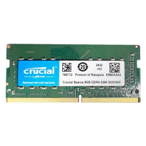 رم لپ‌تاپ کروشیال مدل CL22 DDR4 تک کاناله ظرفیت 8 گیگابایت فرکانس 3200 مگاهرتز نوع ماژول SO-DIMM