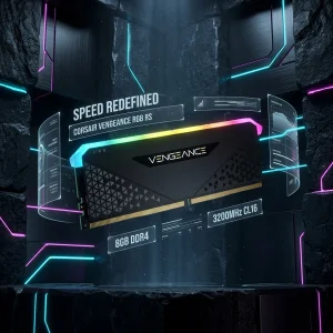 رم دسکتاپ کورسیر مدل VENGEANCE RGB RS DDR4 تک کاناله 8 گیگابایت 3200 مگاهرتز تایمینگ CL16 با نورپردازی RGB