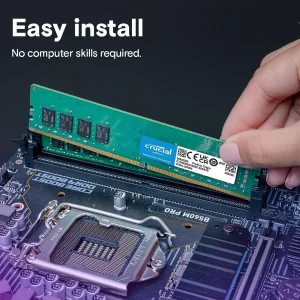رم کامپیوتر کروشیال DDR4 تک کاناله 16 گیگابایت 3200 مگاهرتز CL22 ولتاژ 1.2 ولت مدل PC4-25600 U-DIMM