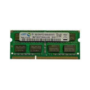 رم لپ‌تاپ DDR3 تک کاناله 8 گیگابایت 1333 مگاهرتز سامسونگ مدل PC3-10600 با تایمینگ 9 و ماژول SO-DIMM