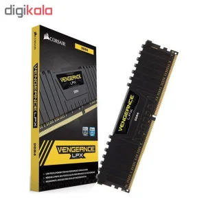رم دسکتاپ کورسیر مدل Vengeance LPX DDR4 دو کاناله 32 گیگابایت 3200 مگاهرتز CL16 با هیتسینک آلومینیومی و پشتیبانی از XMP 2.0 برای اورکلاکینگ پایدار و خنک‌کنندگی بهینه
