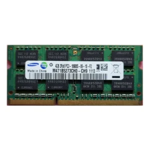 رم لپ‌تاپ DDR3 سامسونگ مدل PC3-10600 ظرفیت 4GB تک کاناله فرکانس 1333MHz تایمینگ 9 نوع SO-DIMM