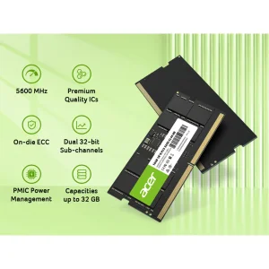 رم لپ‌تاپ DDR5 تک کاناله 4800 مگاهرتز CL40 ایسر مدل SD200 ظرفیت 16 گیگابایت
